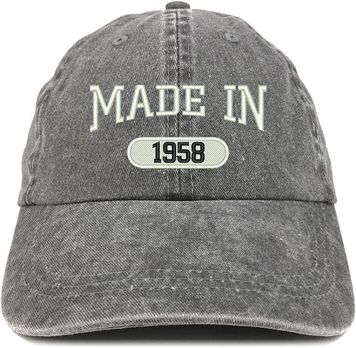 1958-Embroidered-Cotton-Cap-65th-birthday-gifts-for-him