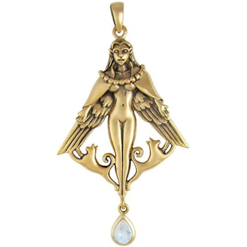 Bronze-Norse-Goddess-Freya-Pendant-Bronze-Anniversary-Gift-For-Him
