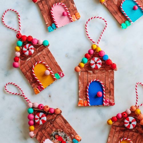 Craft-Stick-Gingerbread-House-Ornaments