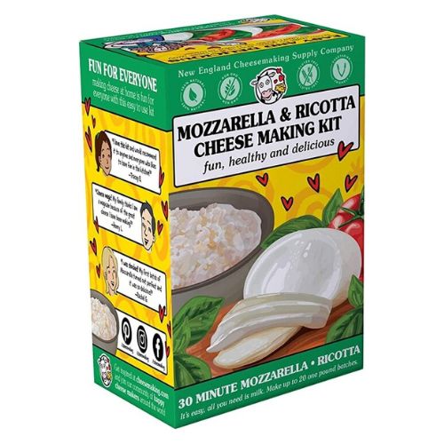 Mozzarella and ricotta cheese making kit gifts for pizza lovers