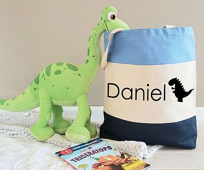 Personalized-Dinosaur-Tote-Bag