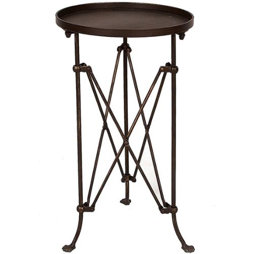 Round-Metal-Accent-Table-Bronze-Anniversary-Gift-For-Him