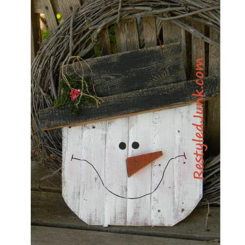 Rustic-Wood-Snowman-Head-DIY-Christmas-Gifts-for-Teachers