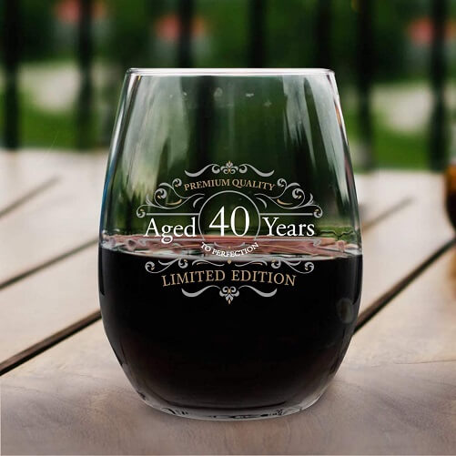 Stemless-Wine-Glass-40th-wedding-anniversary-gifts
