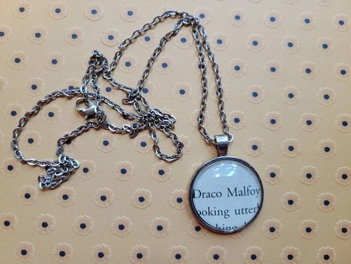 Book Page Pendant gifts for Draco Malfoy lovers