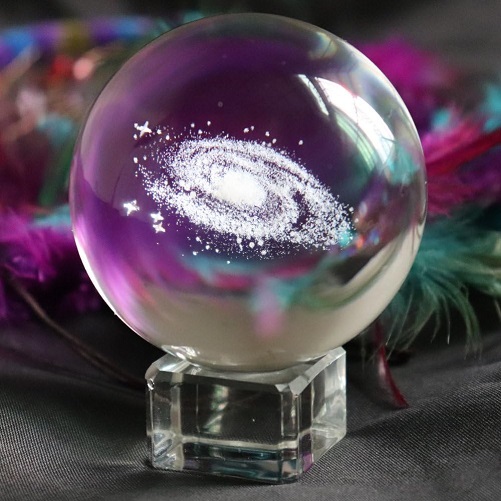 Galaxy In A Crystal Ball - Cute Gifts For Astronomy Lovers