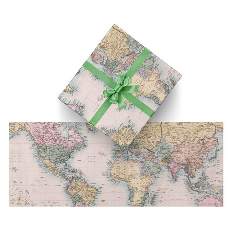 Map-Gift-Wrapping-Paper-wedding-gift-wrapping-ideas
