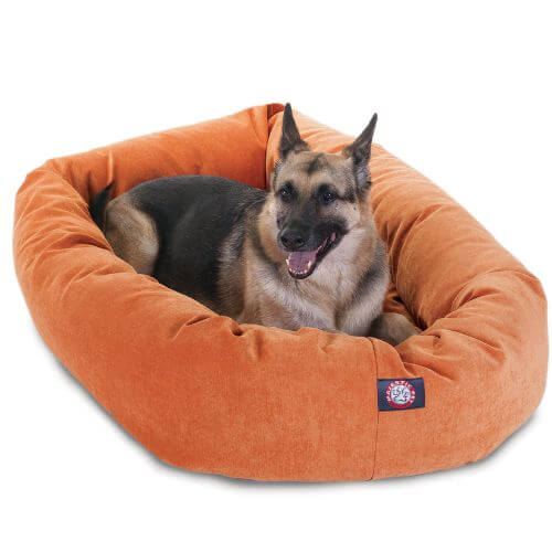 gifts-that-start-with-o_Orange-Villa-Collection-Micro-Velvet-Bagel-DogBed