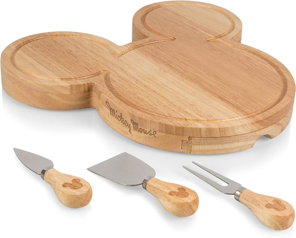 Disney-Mickey-Mouse-Head-Shaped-Cheese-Board-and-Knife-Set