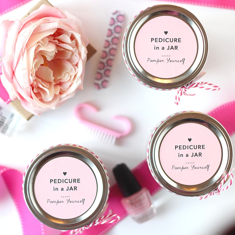 Pedicure in a Jar diy stocking stuffers