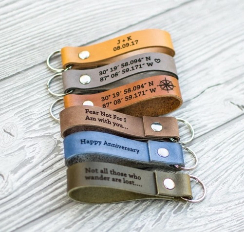Stamped-leather-keychain-personalized-graduation-gifts