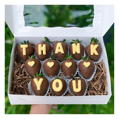 Thank You Chocolate Dipped Strawberries Box
