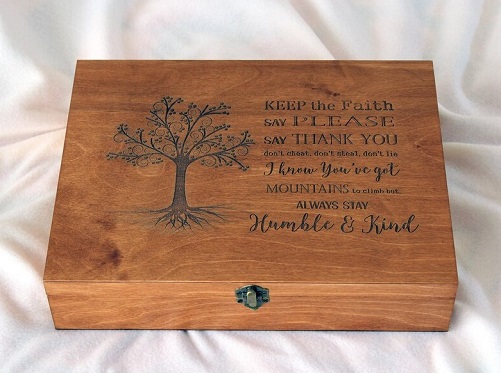 Custom Keepsake Box personalized gifts for her