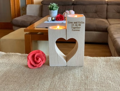 Engraved Candle Holder personalized gifts for her