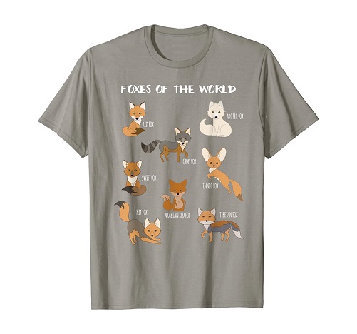 Foxes of the World Shirt fox gifts