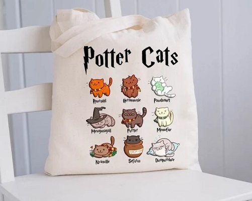 Harry Potter Cats Tote Bag gifts for cat moms