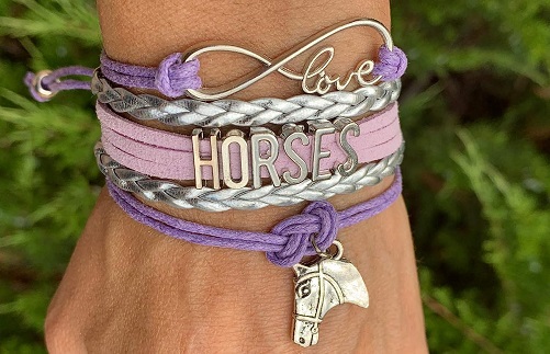 Infinity Collection Horse Charm Bracelet
