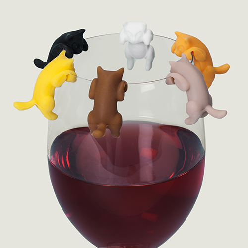 Kitty Wine Glass Markers gifts for cat moms