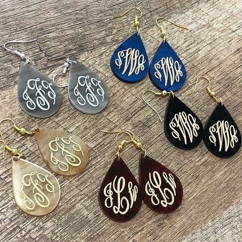 Monogram-Earrings-administrative-professional-gift-ideas