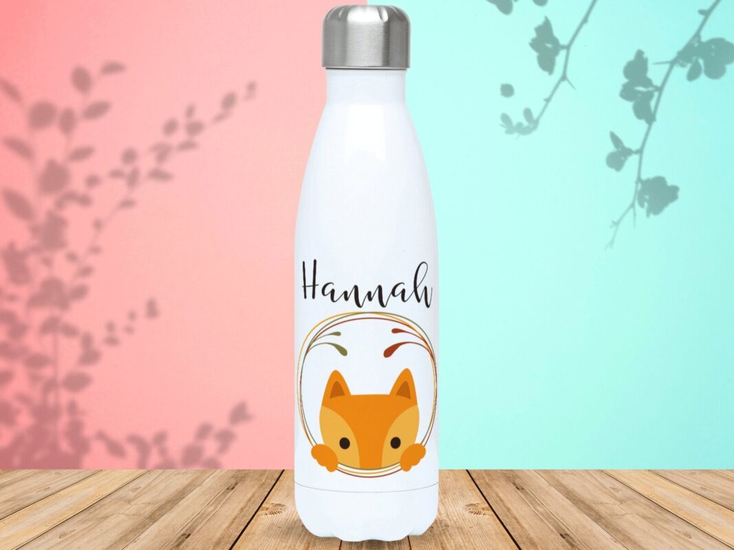 Personalised Fox Water Bottle