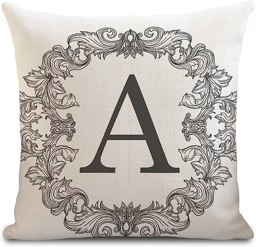 Rustic Initials Pillow personalized gifts for her