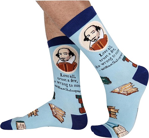 Shakespeare novelty socks Shakespeare gifts