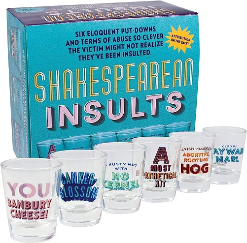 Shakespearean Insults Shot Glass Set