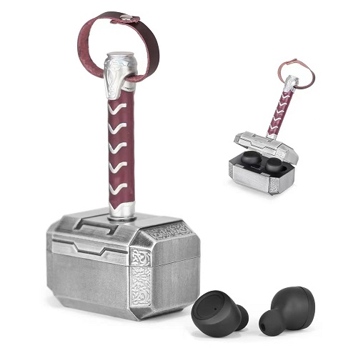 Wireless Earbuds with Thor Hammer Charging Case
