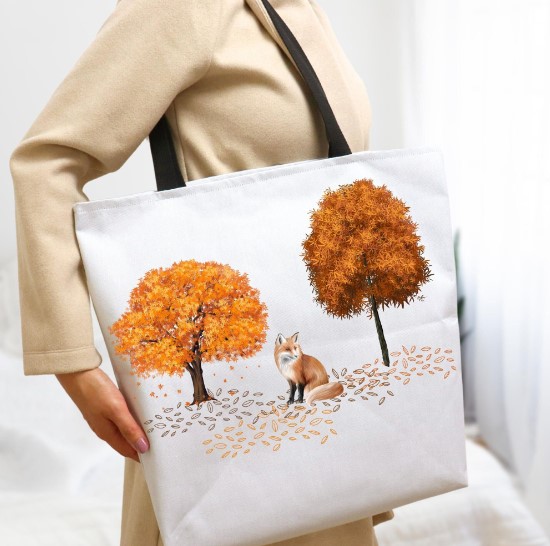 Woodland-Fox-Personalised-Tote-Bag-fox-gifts