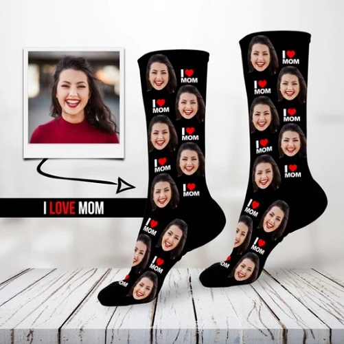 ZeekCreativeShop Custom Face Socks personalized gifts for her