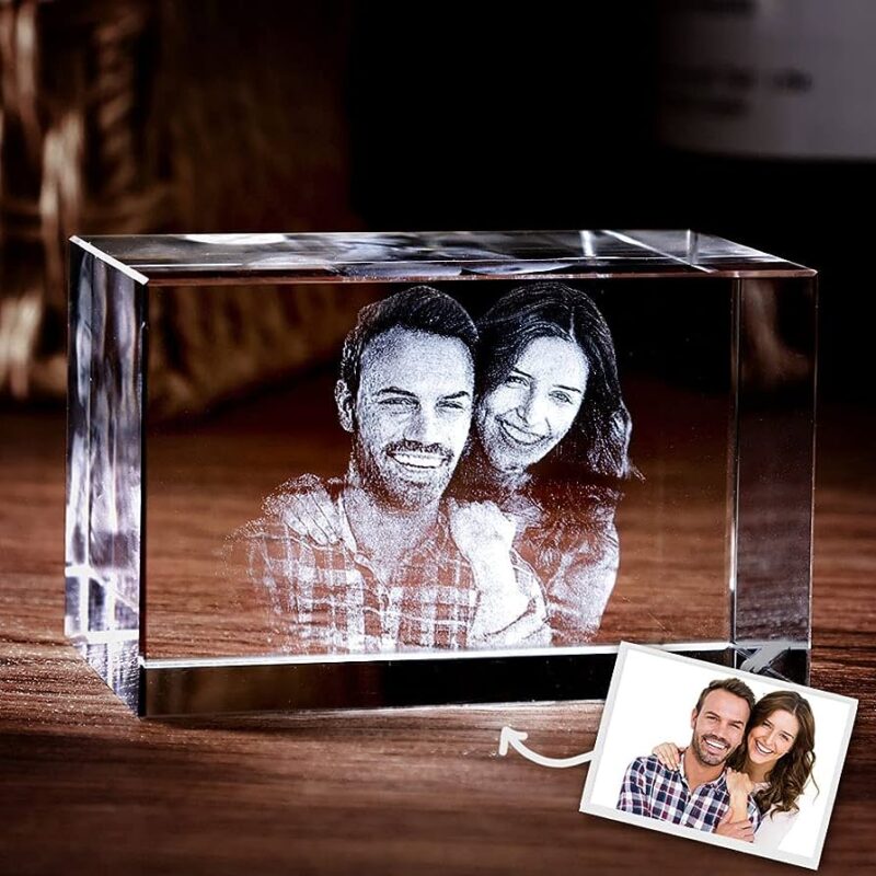 3D Crystal Photo for His Desk personalized gifts for him
