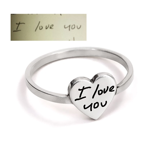 A Ring made of Writing personalized gifts for husband