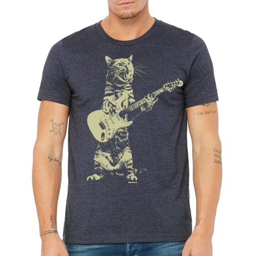 Cat Playing Guitar Shirt gifts for cat lovers