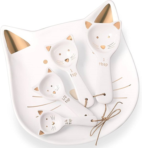 Cat Spoon Rest and Measuring Spoons