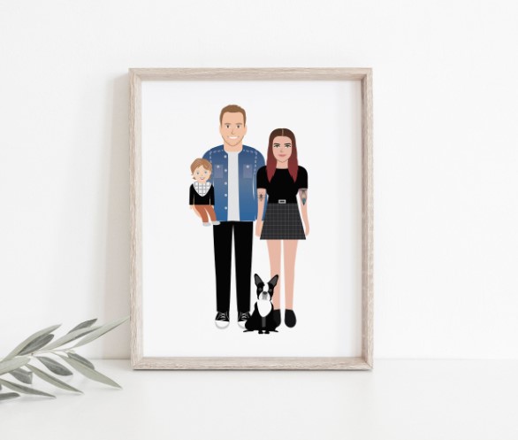 Custom Illustrated Wall Art personalized gifts for him