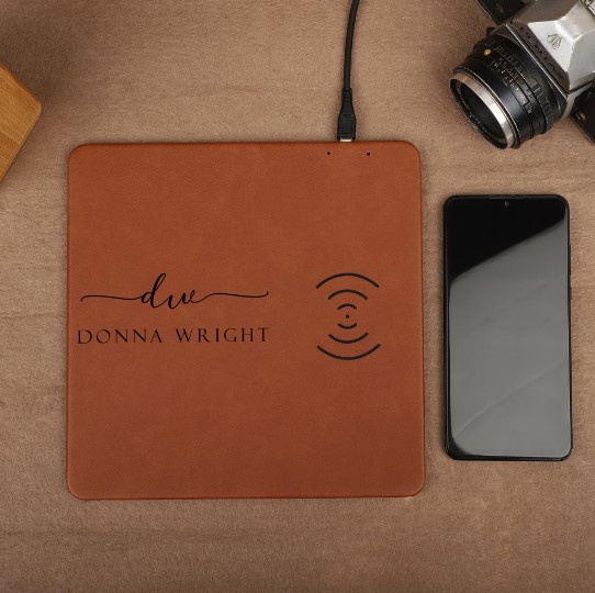 Custom Leather Charging Mat personalized gifts for him