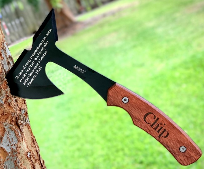 Engraved Hatchet personalized gifts for him