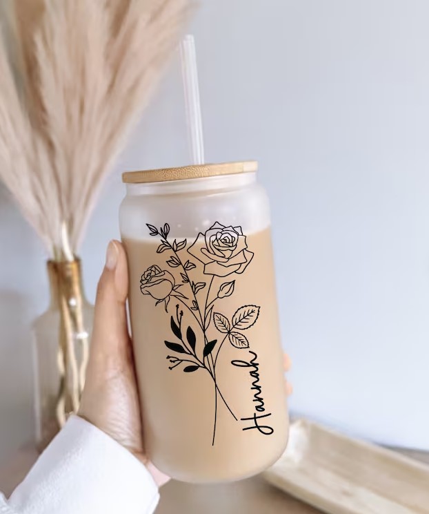 Iced Coffee Cups With Bamboo Lids