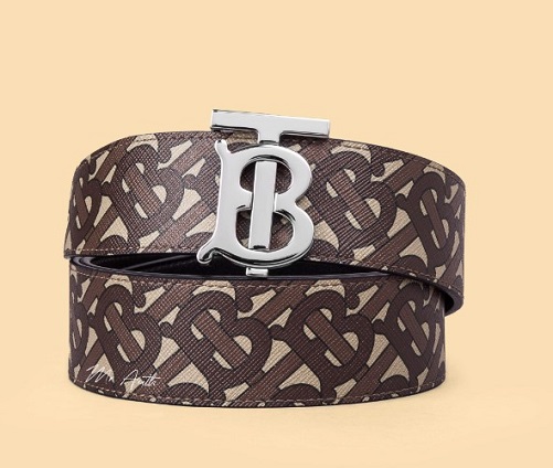 Leather Belt with a Monogram