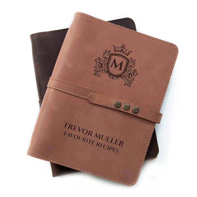 Leather Recipe Book personalized gifts for him