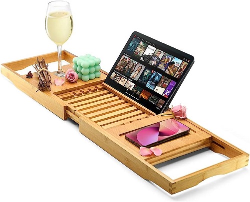 Luxury Bathtub Caddy Tray gifts for book lovers