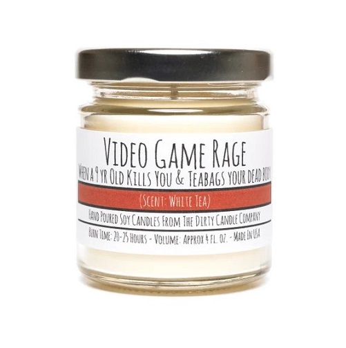 Video Game Rage Candle gifts for gamers
