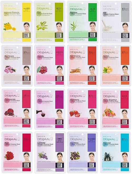 16 Combo Pack A Collagen Essence Korean Face Mask