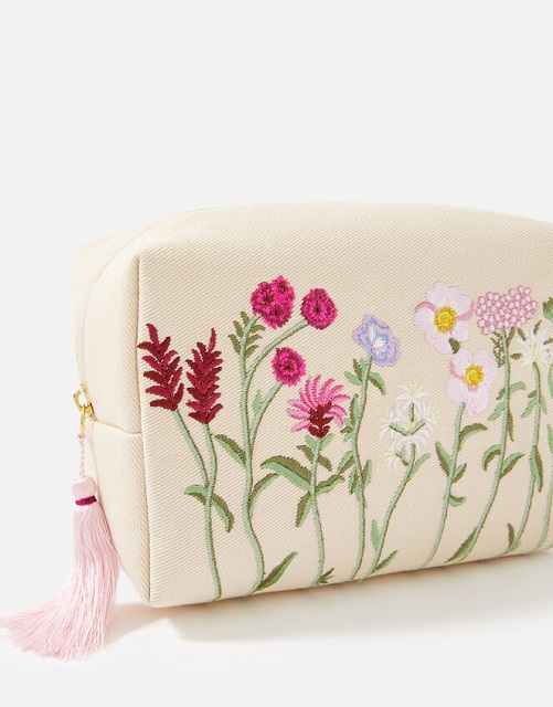 Embroidered Cosmetics Bag 40th birthday gift ideas women