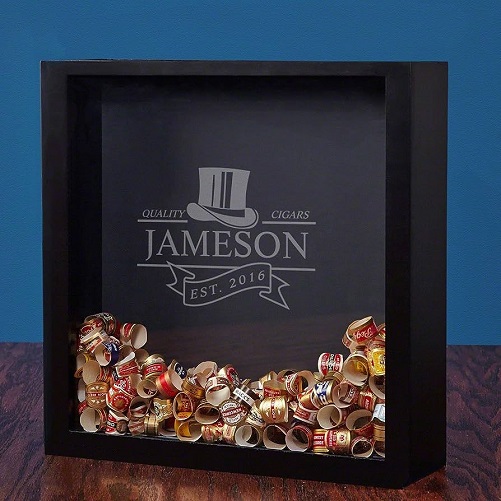Engraved Cigar Shadow Box gifts for cigar lovers