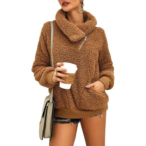 Faux Shearling Warm Pullover