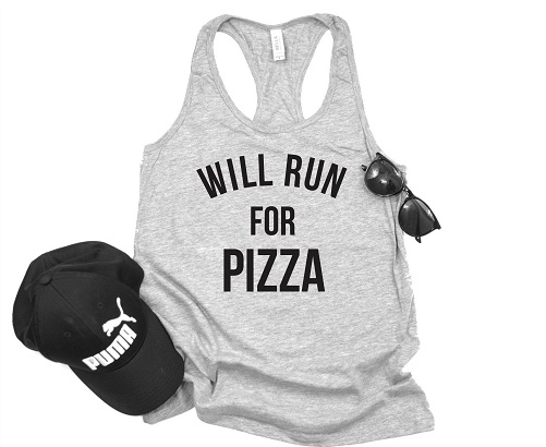 I Run For Pizza Tank gifts for cheese lovers
