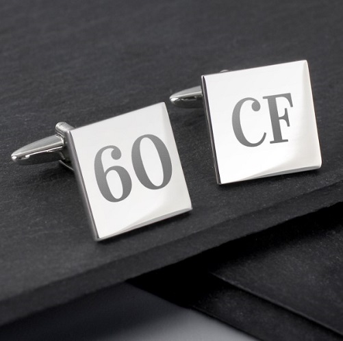 Personalized Cufflinks 60th birthday gift ideas men