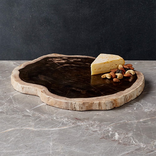 Petrified Wood Serving Board gifts for cheese lovers