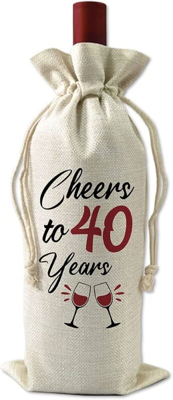 Wine Tote Bag 40th birthday gift ideas women